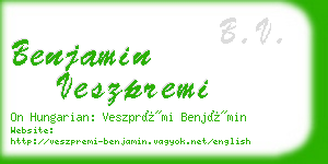 benjamin veszpremi business card